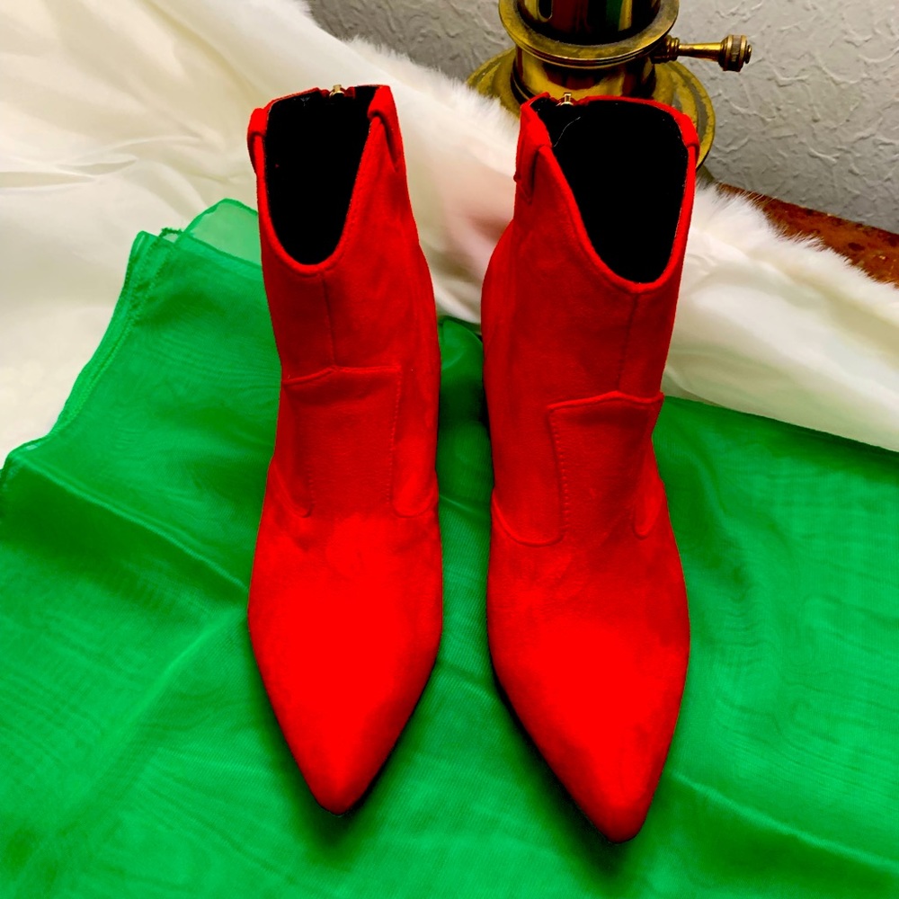Red Swede Ankle Boot